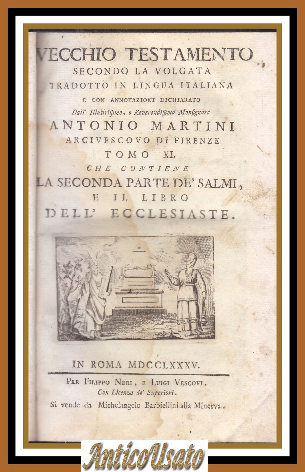 LA SECONDA PARTE DEI SALMI IL LIBRO DELL'ECCLESIASTE 1785 Bibbia …