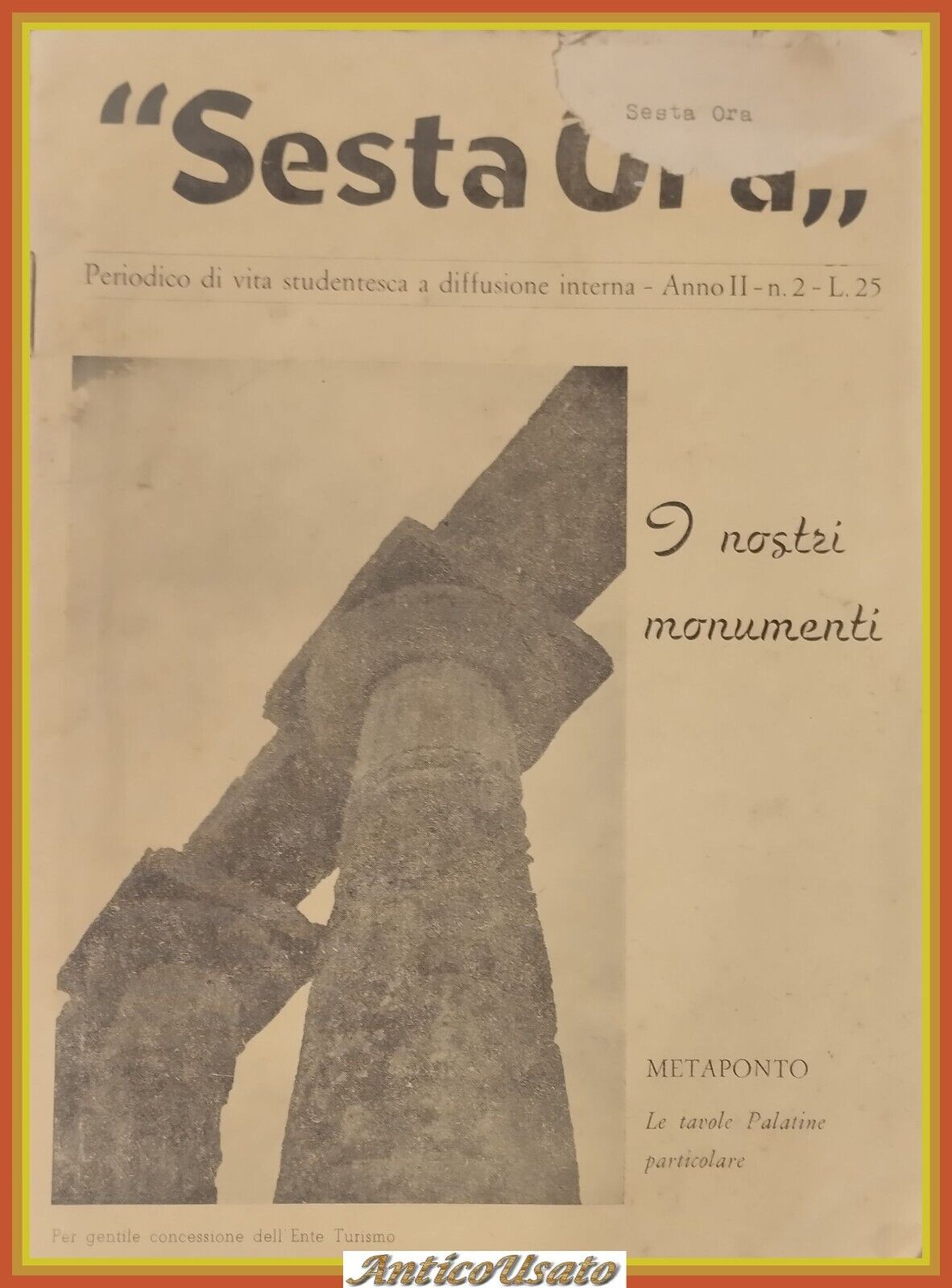 LA SESTA ORA PERIODICO DI VITA STUDENTESCA A DIFFUSIONE INTERNA …