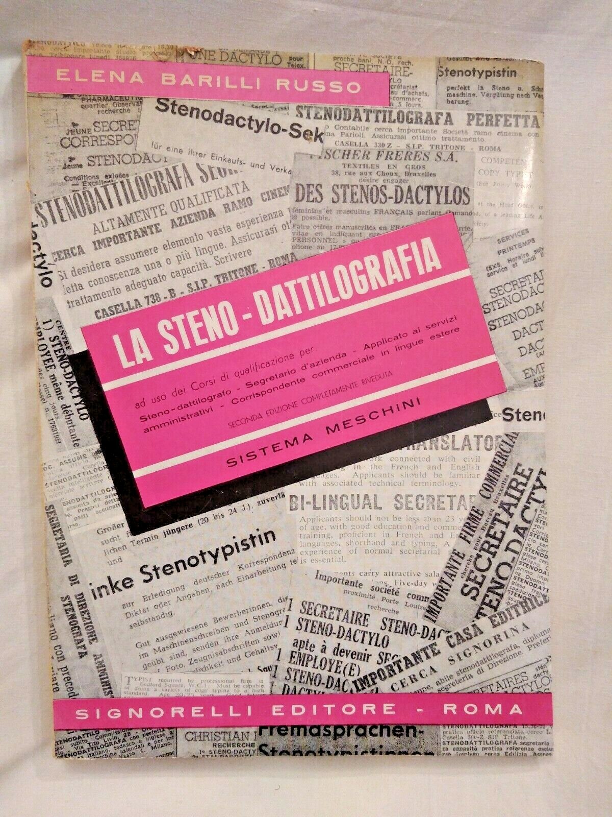 LA STENO DATTILOGRAFIA di Elena Barilli Russo 1960 Signorelli libro …