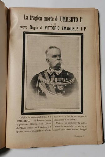 LA TRAGICA MORTE DI UMBERTO I il nuovo regno di …