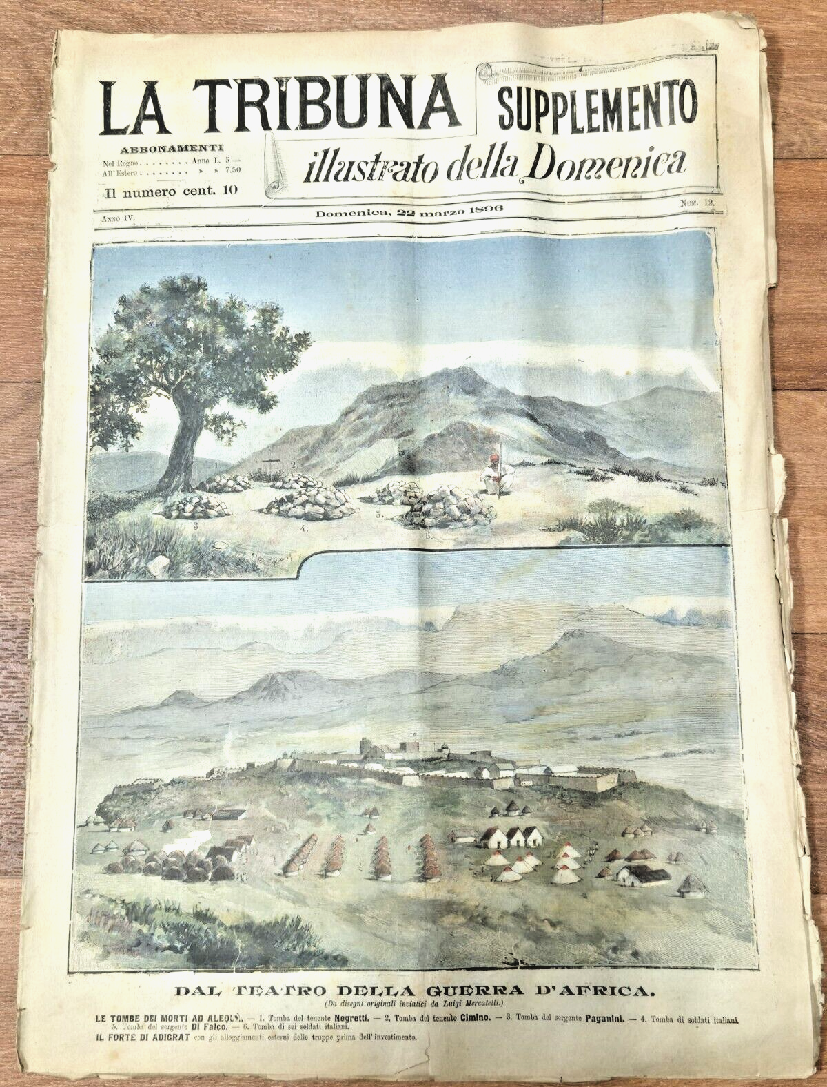 LA TRIBUNA supplemento ILLUSTRATO DELLA DOMENICA 22 Marzo 1896 Giornale …