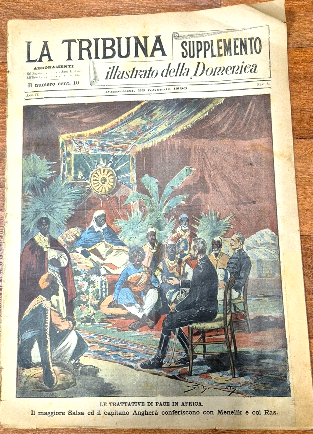 LA TRIBUNA supplemento ILLUSTRATO DELLA DOMENICA 28 febbraio 1896 Giornale