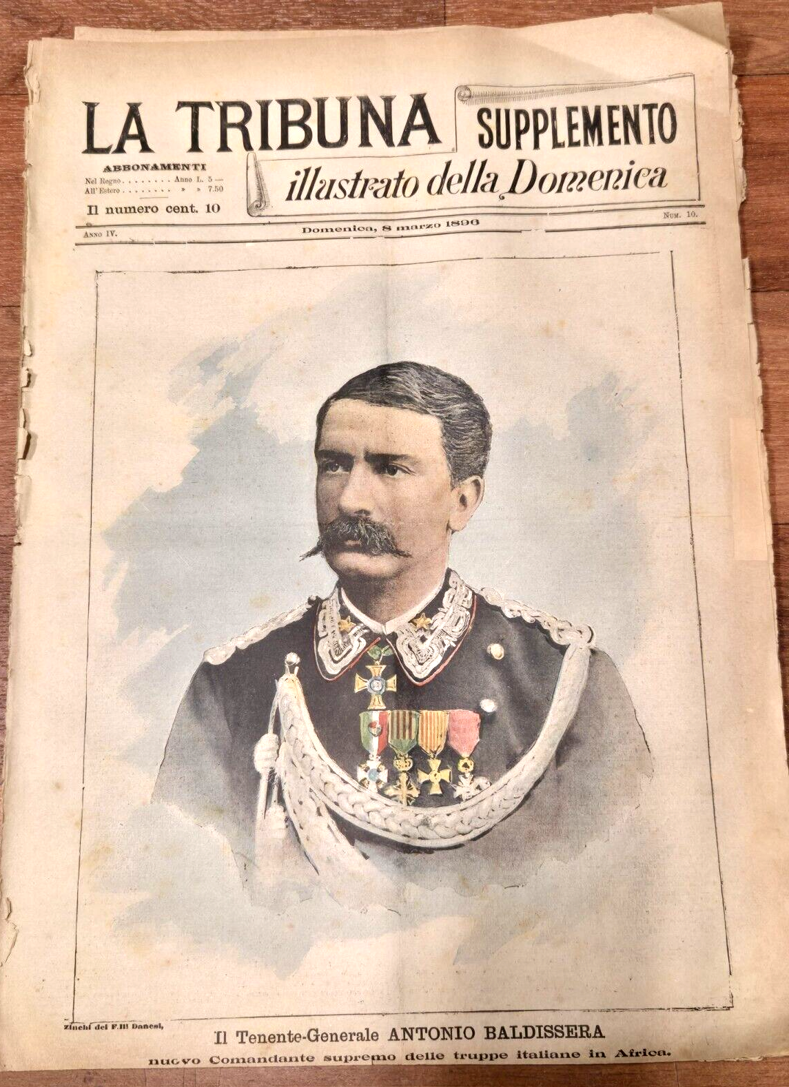LA TRIBUNA supplemento ILLUSTRATO DELLA DOMENICA 8 marzo 1896 Giornale …