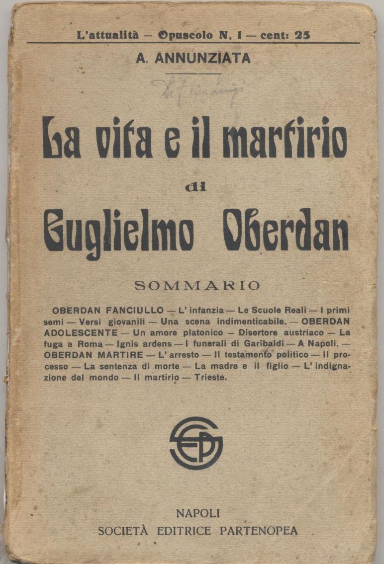 LA VITA E IL MARTIRIO DI GUGLIELMO OBERDAN di Annunziata …