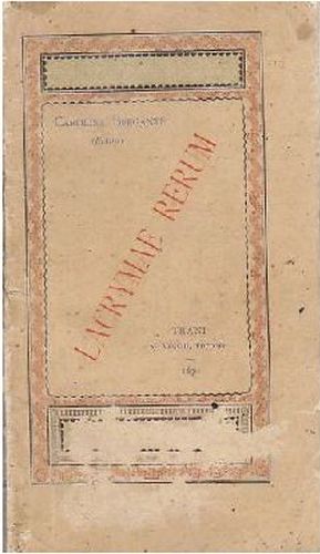 LACRYMAE RERUM di Carolina Bregante 1890 libro poesie Monopoli Elettra