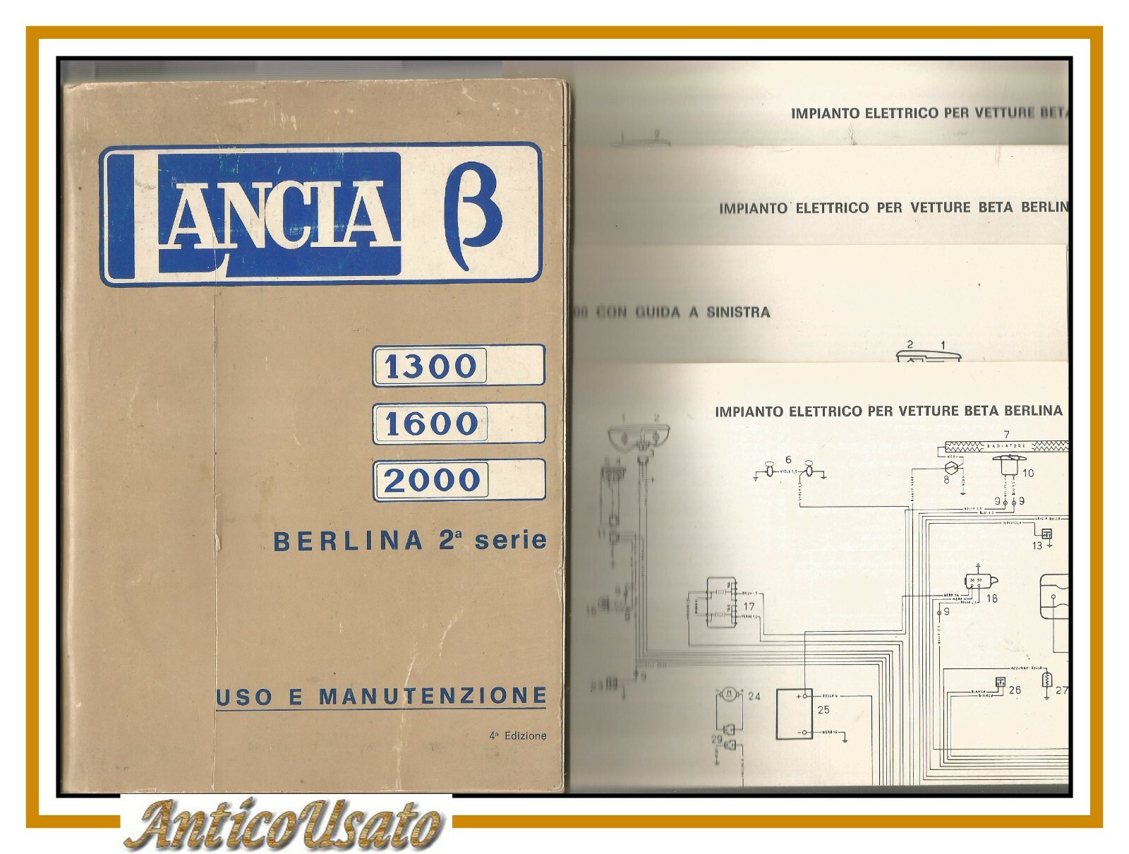 LANCIA BETA 1300 1600 2000 berlina 2 serie libretto uso …