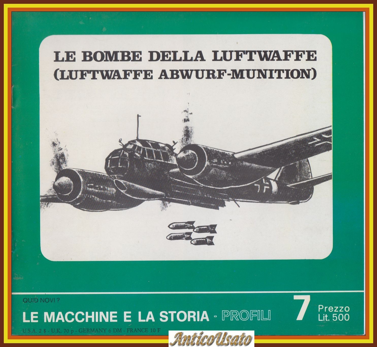 LE BOMBE DELLA LUFTWAFFE di Schliephake Aeroplano Libro macchine la …