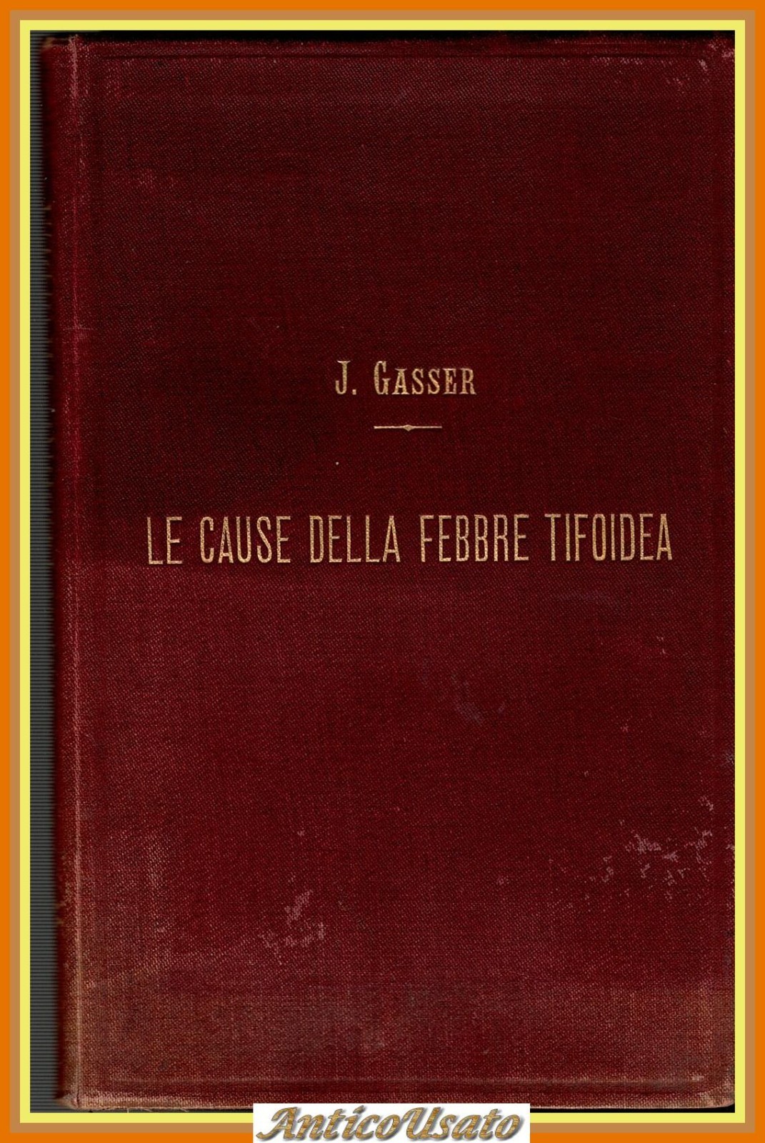 LE CAUSE DELLA FEBBRE TIFOIDEA di J Gasser 1893 UTET …