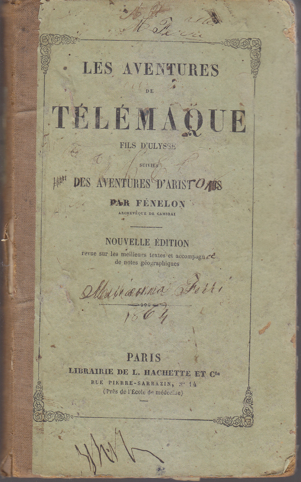 LES AVENTURES DE TELEMAQUE FILS D'ULYSSE di Fenelon 1861 L …
