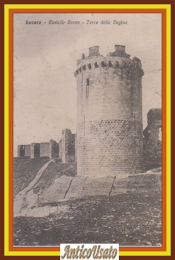 LUCERA Castello Svevo Torre della Regina Cartolina Viaggiata 1934 Vintage …