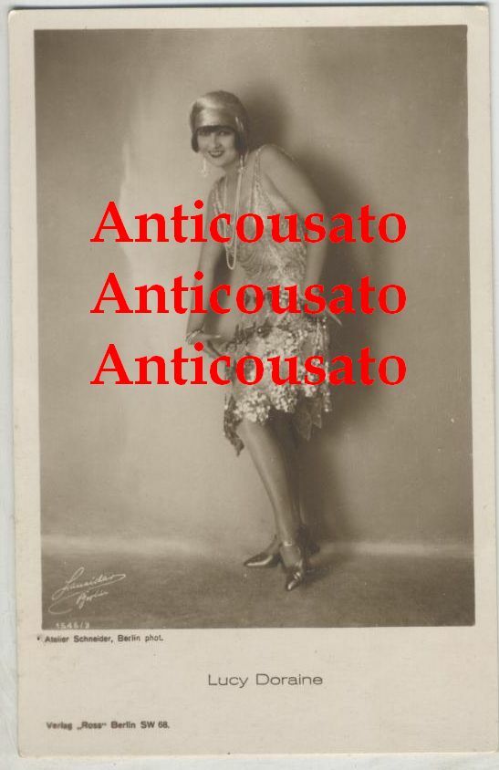 LUCY DORAINE Cartolina Originale d'epoca anni 30 Vintage Cinema Attrice …