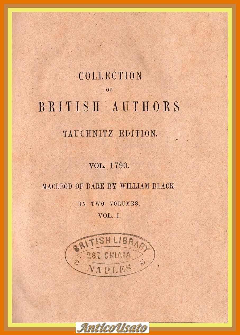 MACLEOD OF DARE di William Black 2 volumi rilegati in …