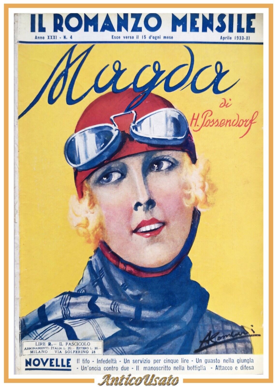 MAGDA di Possendorf Il romanzo mensile Numero 4 1933 Corriere …