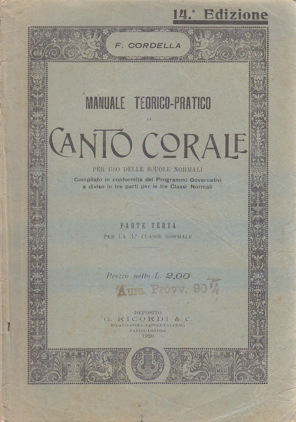 MANUALE TEORICO PRATICO DI CANTO CORALE Parte III Federigo Cordella …
