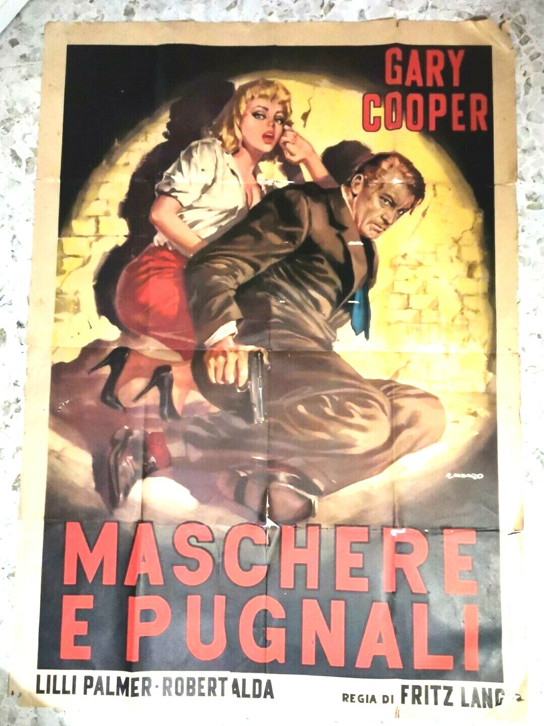 MASCHERE E PUGNALI locandina film originale 1963 Vintage Casaro Lang …