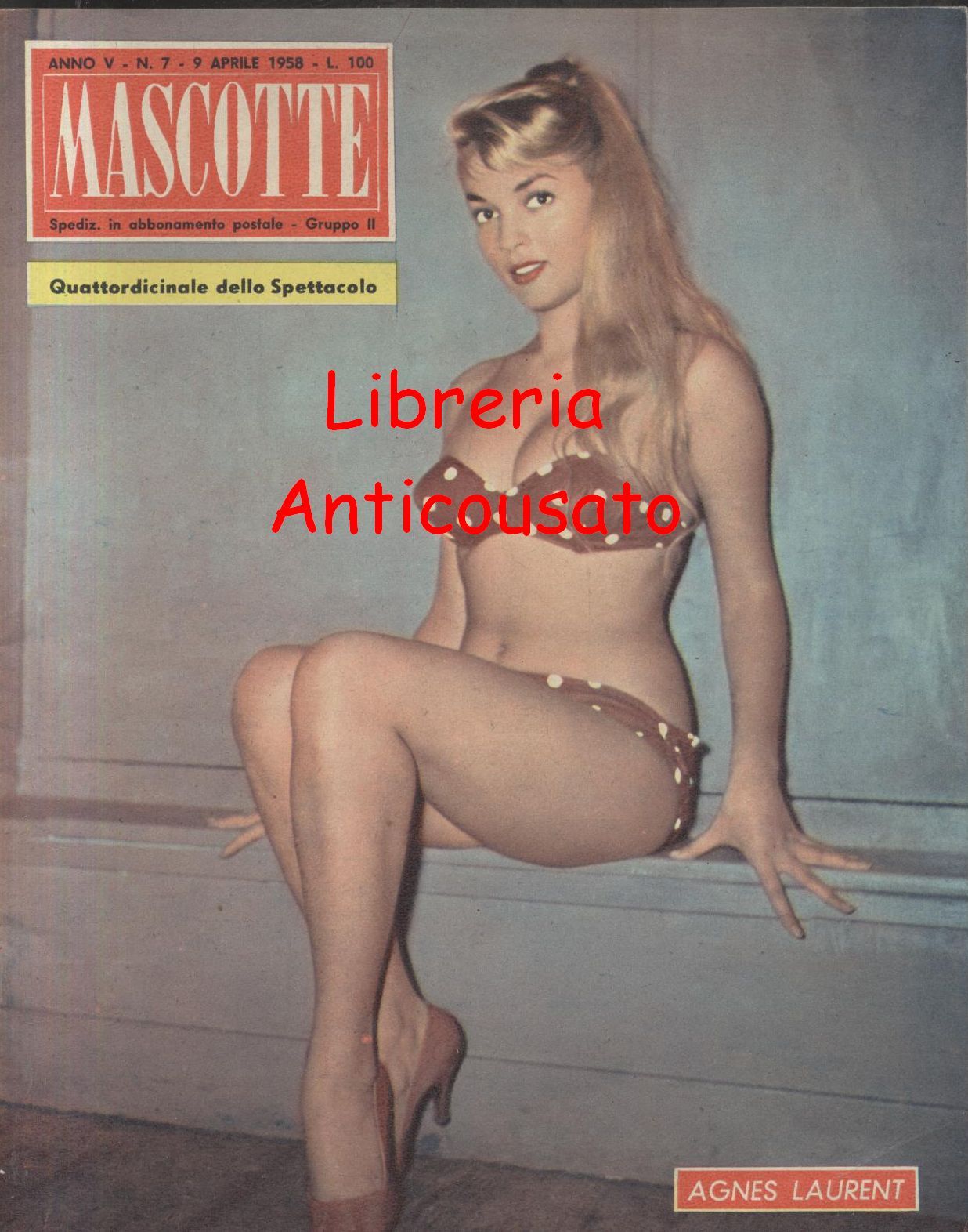 MASCOTTE rivista dello spettacolo aprile 1958 pin up vintage rivista …