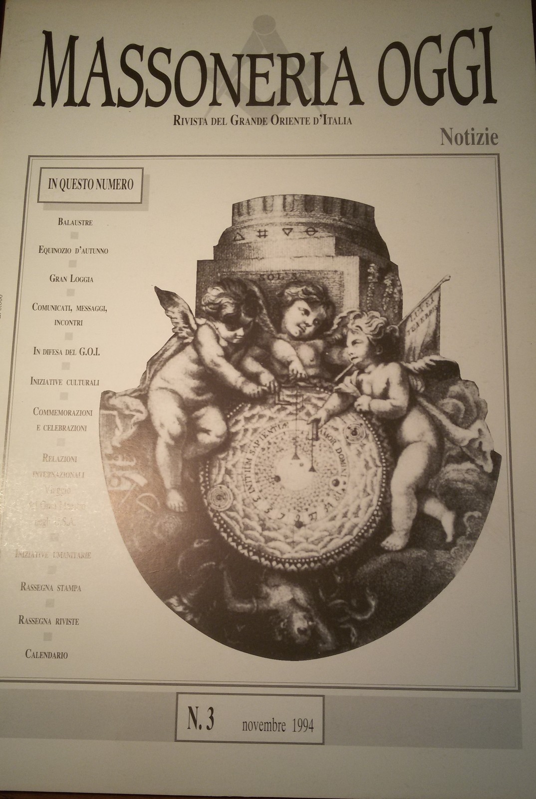MASSONERIA OGGI Novembre 1994 Grande Oriente D'Italia anno I numero …