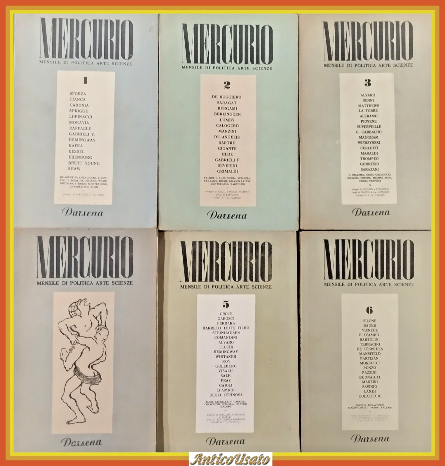 MERCURIO MENSILE DI POLITICA ARTE SCIENZE numeri 1 - 15 …