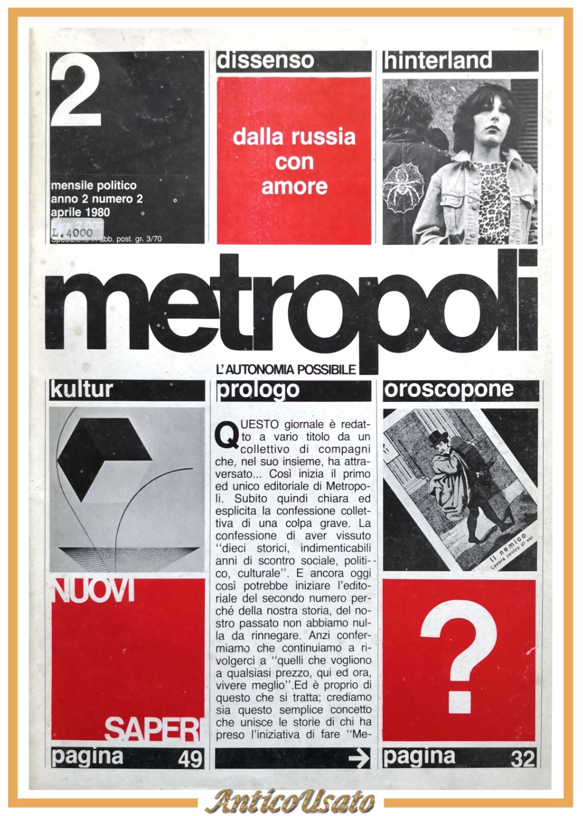 METROPOLI numeri 2 4 5 6 7 raccolta di riviste …