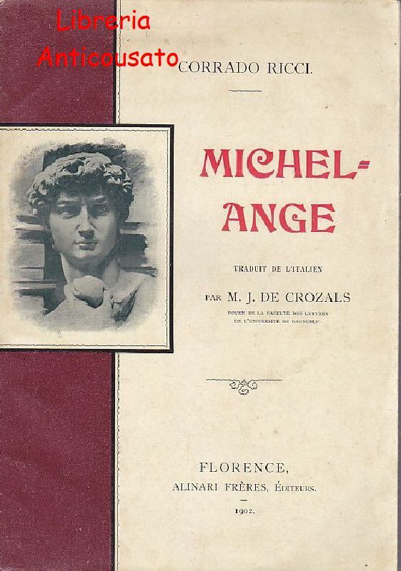 MICHEL ANGE di Corrado Ricci 1902 Michelangelo Alinari libro antico …