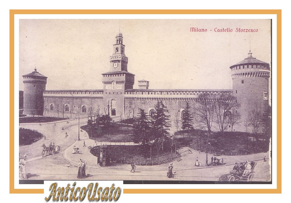 MILANO CASTELLO SFORZESCO Cartolina Non Viaggiata Originale Vintage