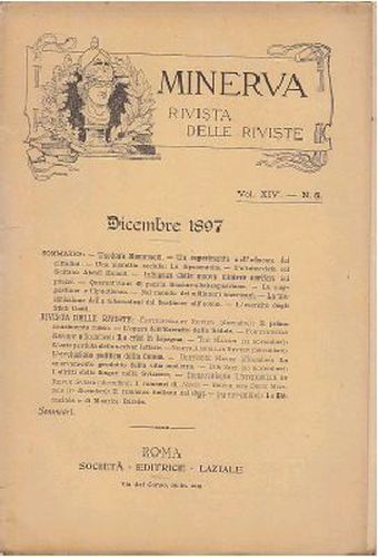 MINERVA RIVISTA DELLE RIVISTE dicembre 1897 Società Ed Laziale antico …