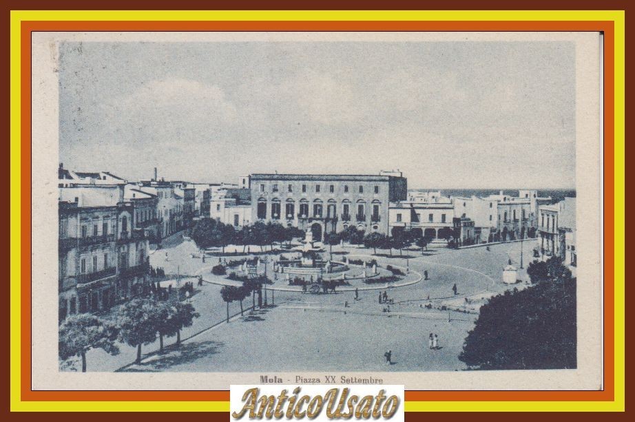 MOLA DI BARI PIAZZA XX SETTEMBRE Cartolina Viaggiata 1955 formato …