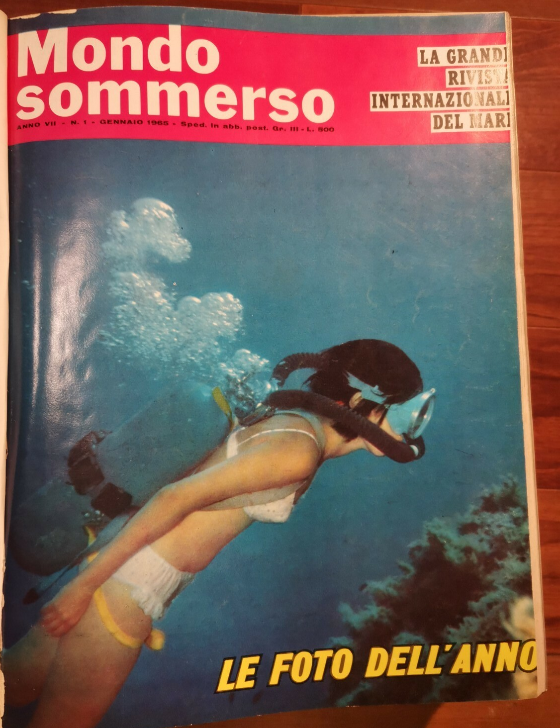 MONDO SOMMERSO annata completa 1965 12 numeri rilegati SUB LIBRO …
