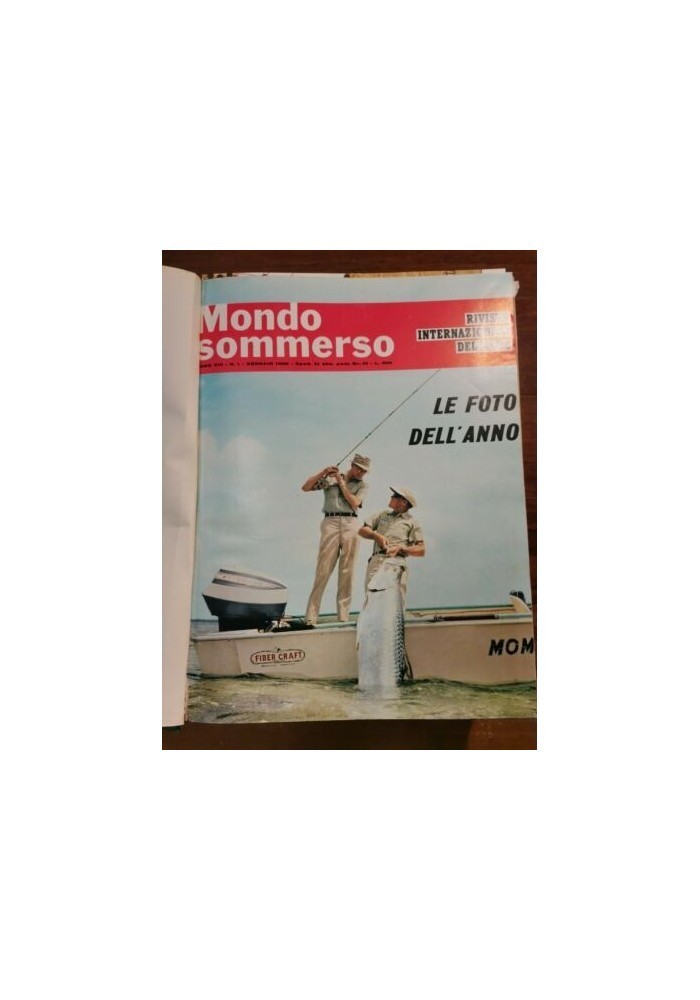 MONDO SOMMERSO annata completa 1966 anno VIII 12 numeri rilegati …