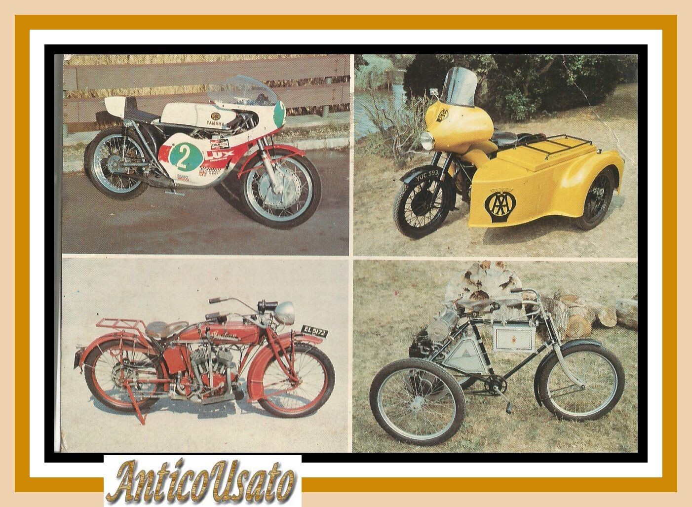 MOTOCICLETTE motor cycle CARTOLINA 1978 Viaggiata Vintage Moto Yamaha BSA …