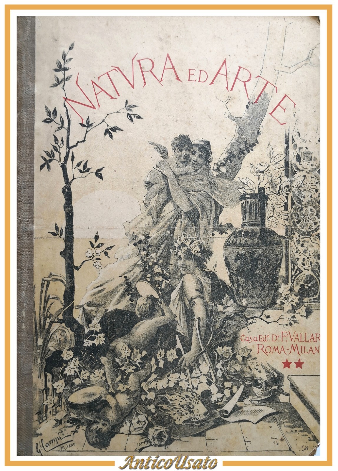 NATURA ED ARTE 1907 1908 annata completa Francesco Vallardi Libro …