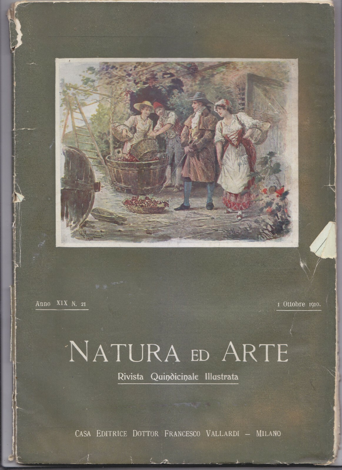 NATURA ED ARTE Rivista Quindicinale Illustrata 1910 Francesco Vallardi