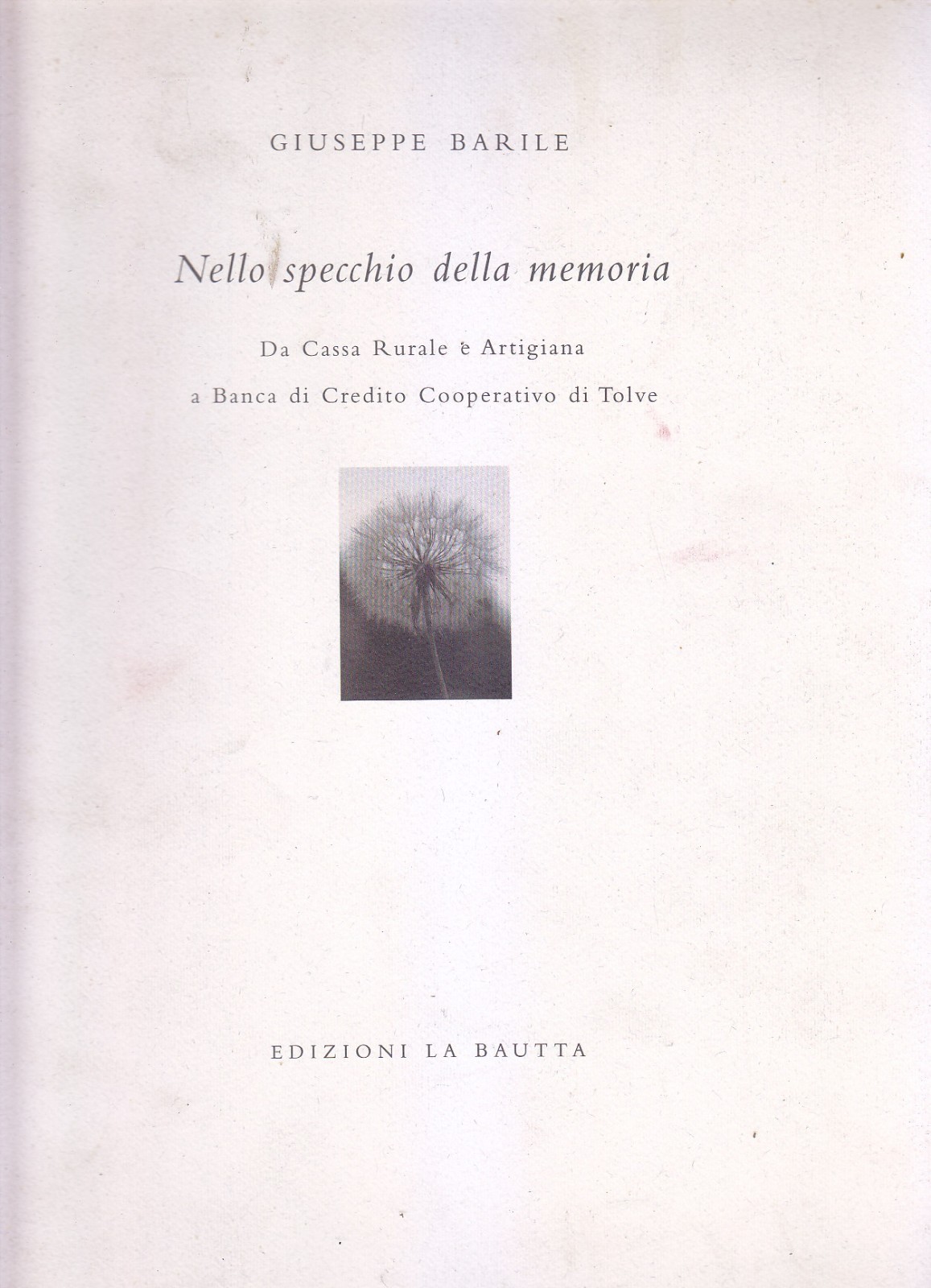NELLO SPECCHIO DELLA MEMORIA di Giuseppe Barile 1995 LA BAUTTA …