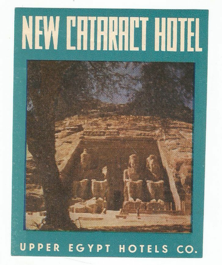 NEW CATARACT HOTEL etichetta valigia luggage label viaggi Egitto Egipt …