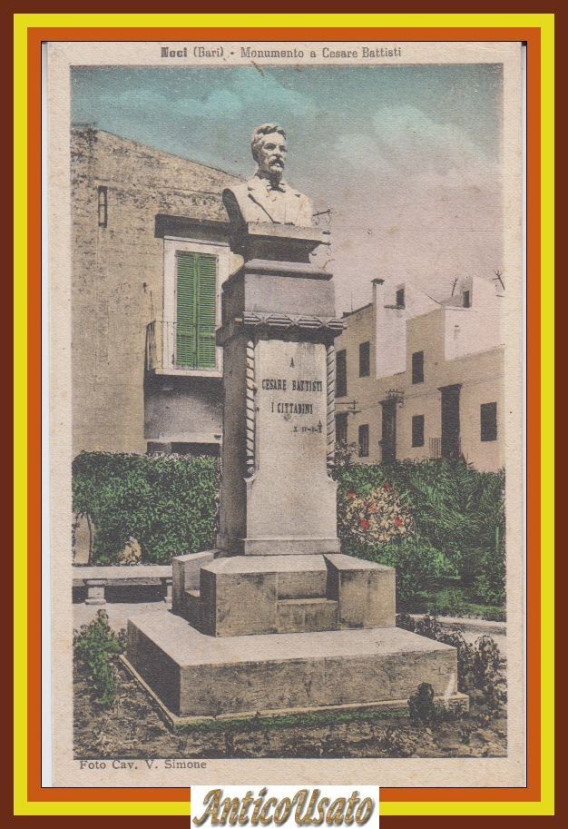 NOCI Monumento a Cesare Battisti Cartolina Non Viaggiata anni '30 …