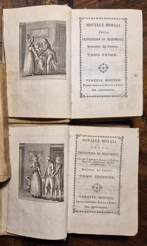 NOVELLE MORALI DELLA PRINCIPESSA DI BEAUMONT 2 volumi completo 1792 …