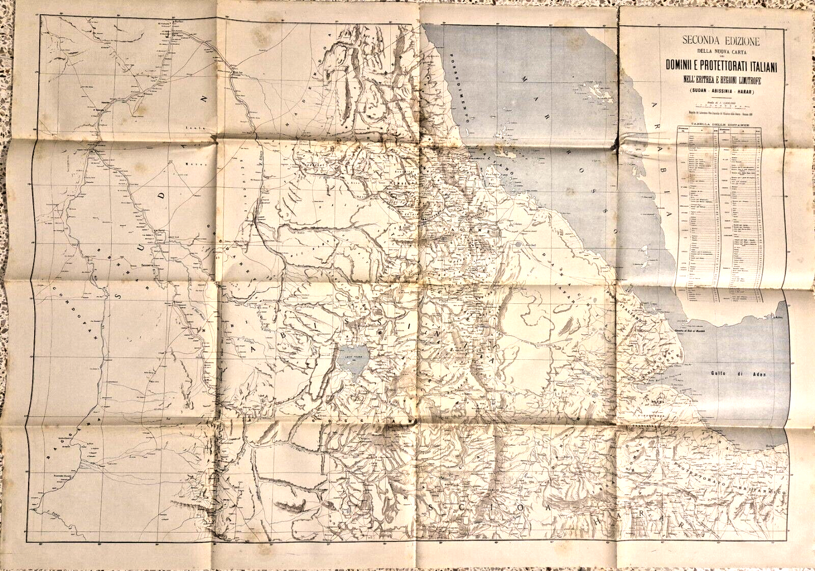 NUOVA CARTA DEI DOMINI E PROTETTORATI ITALIANI IN ERITREA 1895 …