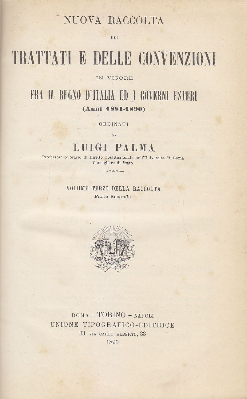 NUOVA RACCOLTA DEI TRATTATI E DELLE CONVENZIONI vol. III Parte …