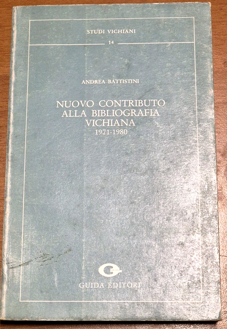 NUOVO CONTRIBUTO ALLA BIBLIOGRAFIA VICHIANA 1971 1980 di Battistini 1983 …