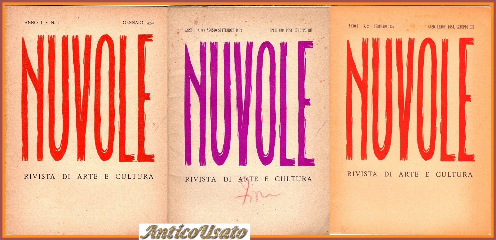 NUVOLE rivista di arte e cultura Anno I numeri 1 …