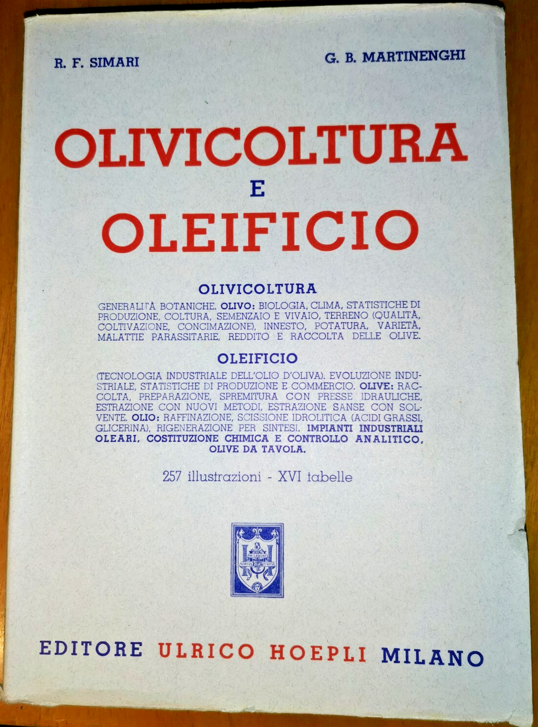 OLIVICOLTURA E OLEIFICIO di B F Simari e G B …