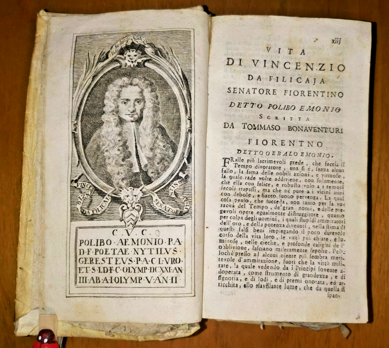 OPERE del Senatore Vincenzio Da Filicaja Tomo 1 e 2 …