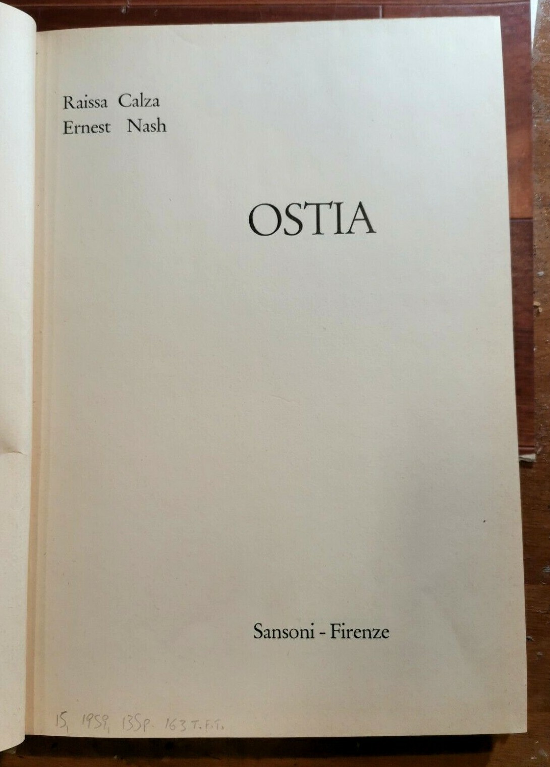 OSTIA di Raissa Calza e Ernest Nash 1959 Sansoni libro …