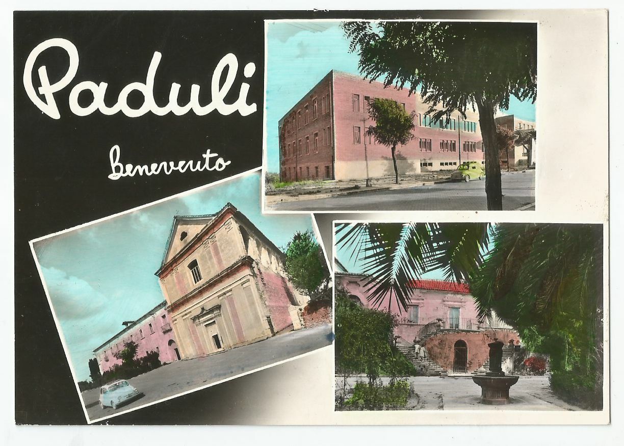 PADULI BENEVENTO Cartolina Originale Vintage Postcard Tarjeta anni '60 colorata