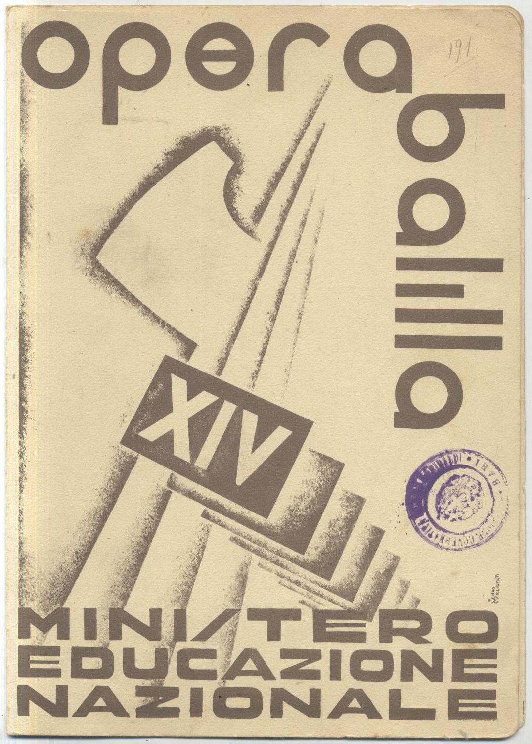 Pagella OPERA BALILLA Ministero Educazione Nazionale 1935-36 Fascismo ONB antica