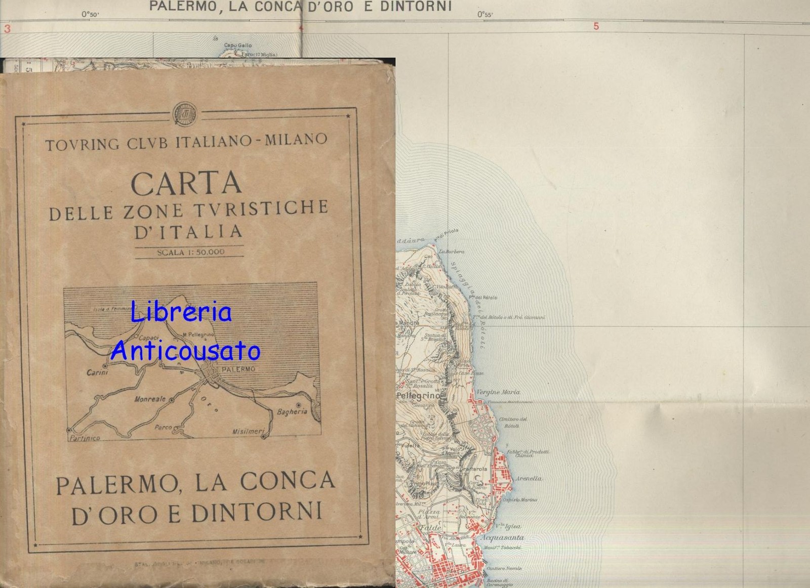 Palermo Conca D'Oro E Dintorni Carta Zone Turistiche D'Italia TCI …