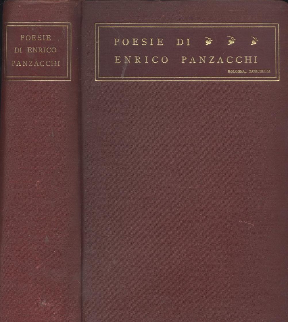 POESIE di Enrico Panzacchi 1908 Nicola Zanichelli libro antico