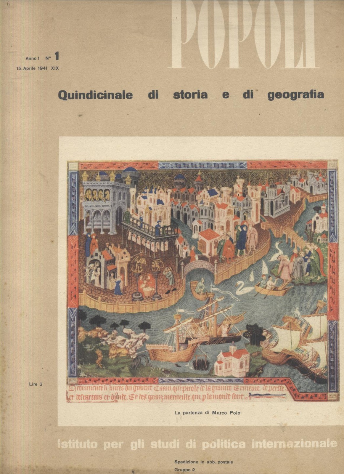 POPOLI Quindicinale di storia e di geografia ANNO I n. …