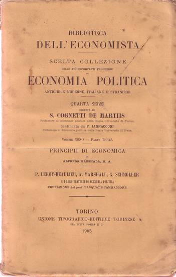 PRINCIPII DI ECONOMIA di Alfredo Marshall 1905 UTET libro antico …