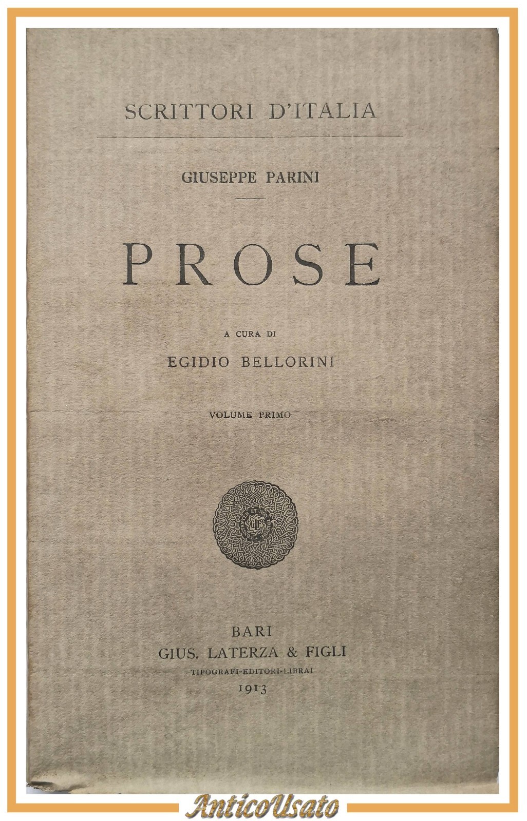 PROSE di Giuseppe Parini 2 volumi a cura di Egidio …